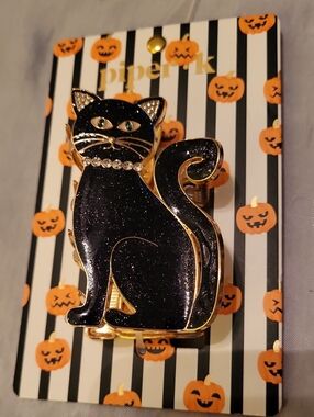Piper K Black Cat Hair Clip Brand New